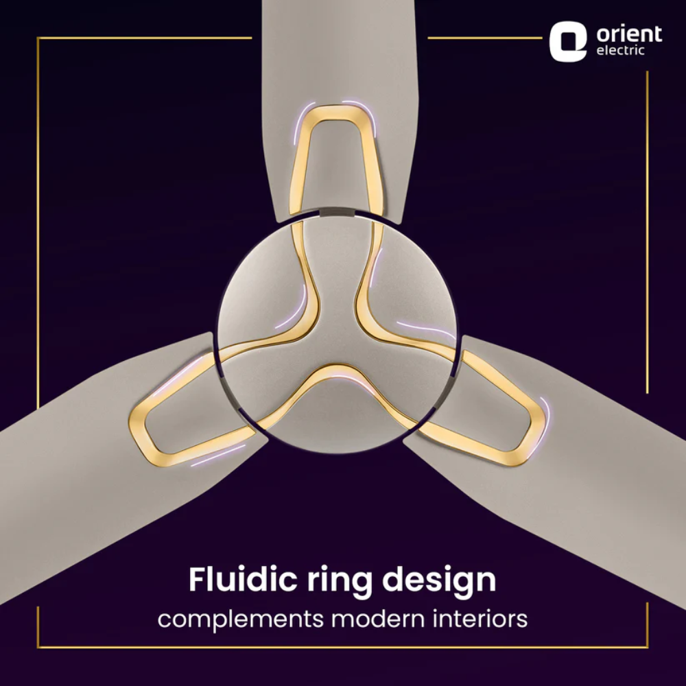 JAZZ ANTI DUST DECORATIVE CEILING FAN 1200MM MAPLE GOLD